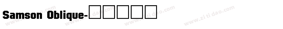 Samson Oblique字体转换